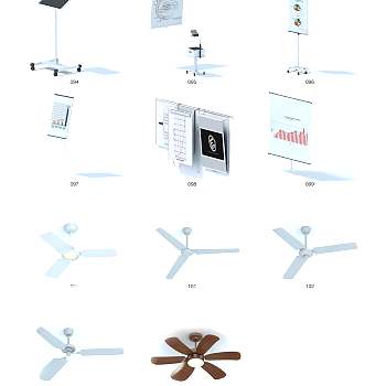 现代办公用品3D模型下载